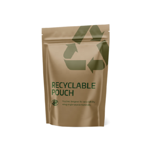 Custom Plastic Compostable Pla Material Stand Up Pouch Packaging With Child Resistant Zip Lock