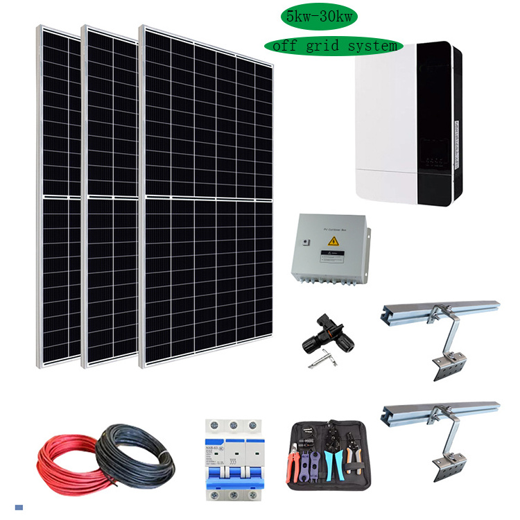 Home PV Set 10Kw 15Kw 20KW 5Kw Solar Panels Solar On Off Grid Solar System 5000 Watts Solar Energy System Complete Kit