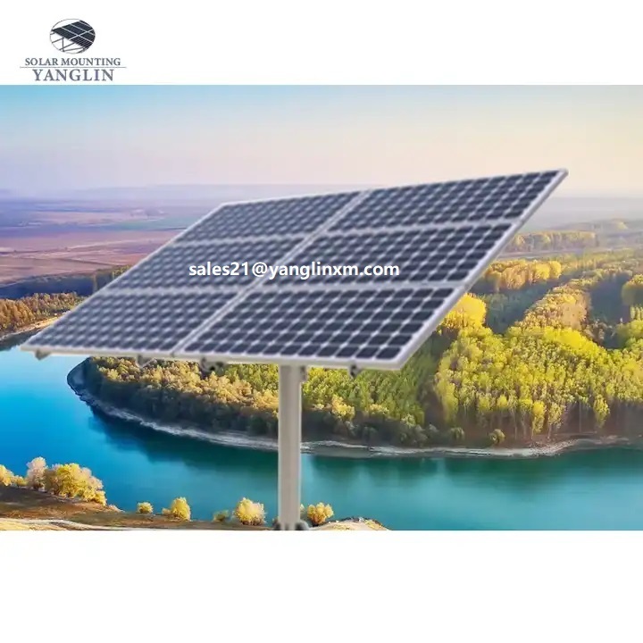 Adjustable Solar Panel Ground Rack Solar Panel Mounting System Solar Pole Adjustable Angle Solar Panel Mount Pole Stand