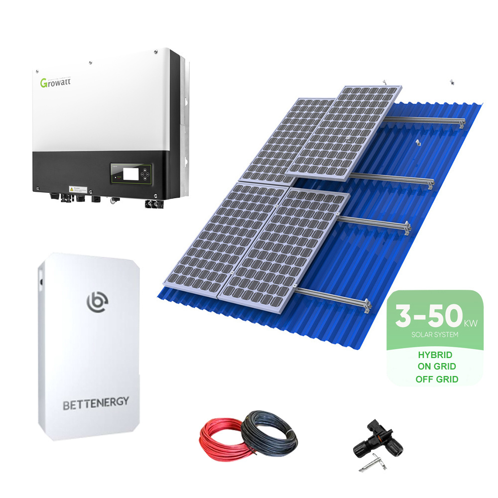 Solar Kit Energy 3000W 5000W 8000W 10000W Hybrid Inverter with lithium ion battery For Home Hybrid Solar Power System