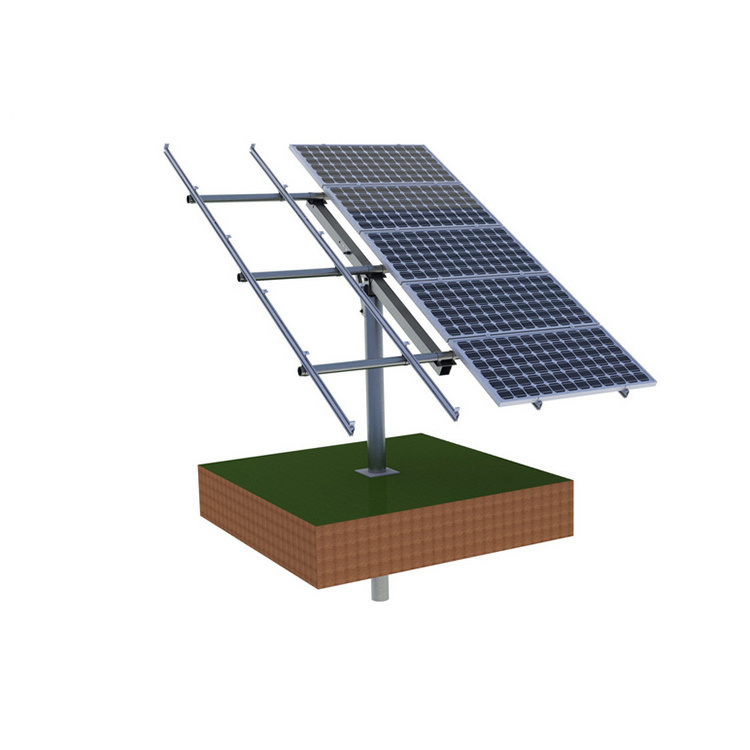 Adjustable Solar Ground Mounting Bracket Solar PV Q235 Frame Rack Solar Power System Aluminum or Carbon Iron Rails Open Field