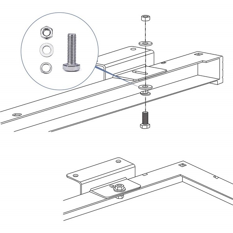 Aluminum Solar PV Module Mounting Z Shaped Bracket for RV Off Grid