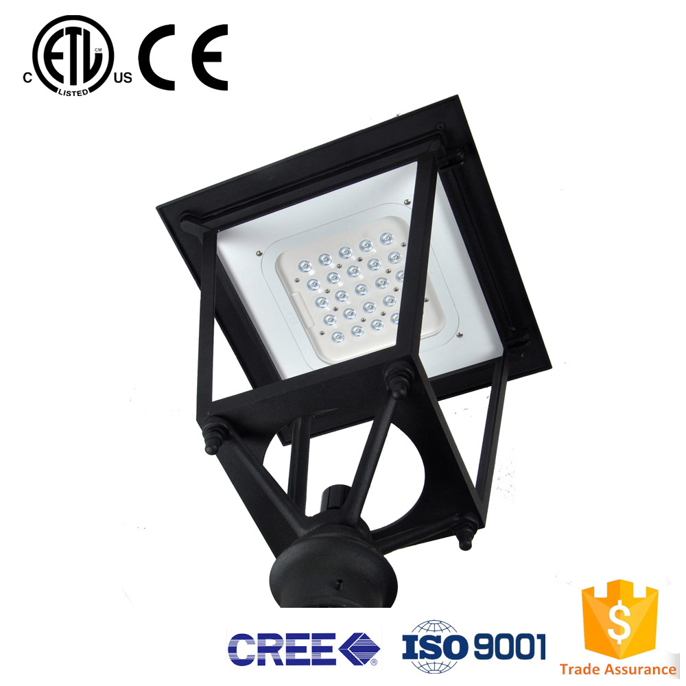 Classical design LED lamp source CE ETL certificate IP65 outdoor garden post top lantern