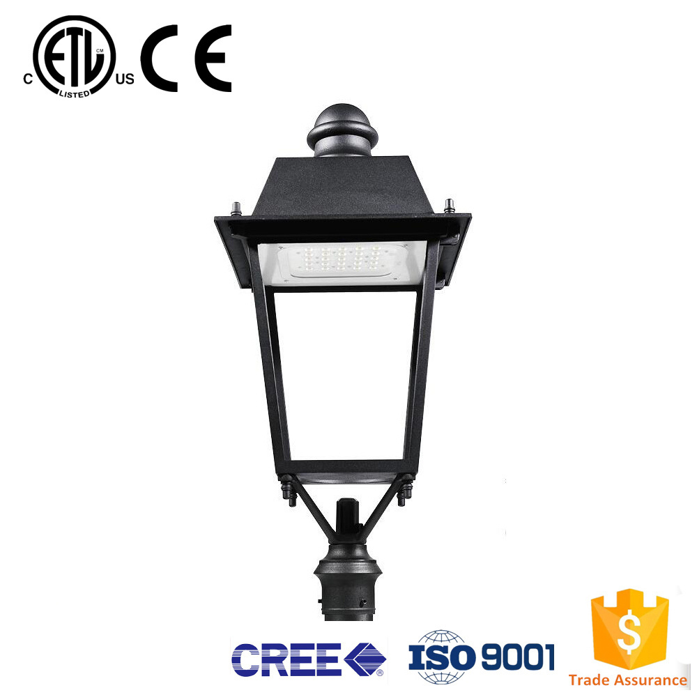 Classical design LED lamp source CE ETL certificate IP65 outdoor garden post top lantern