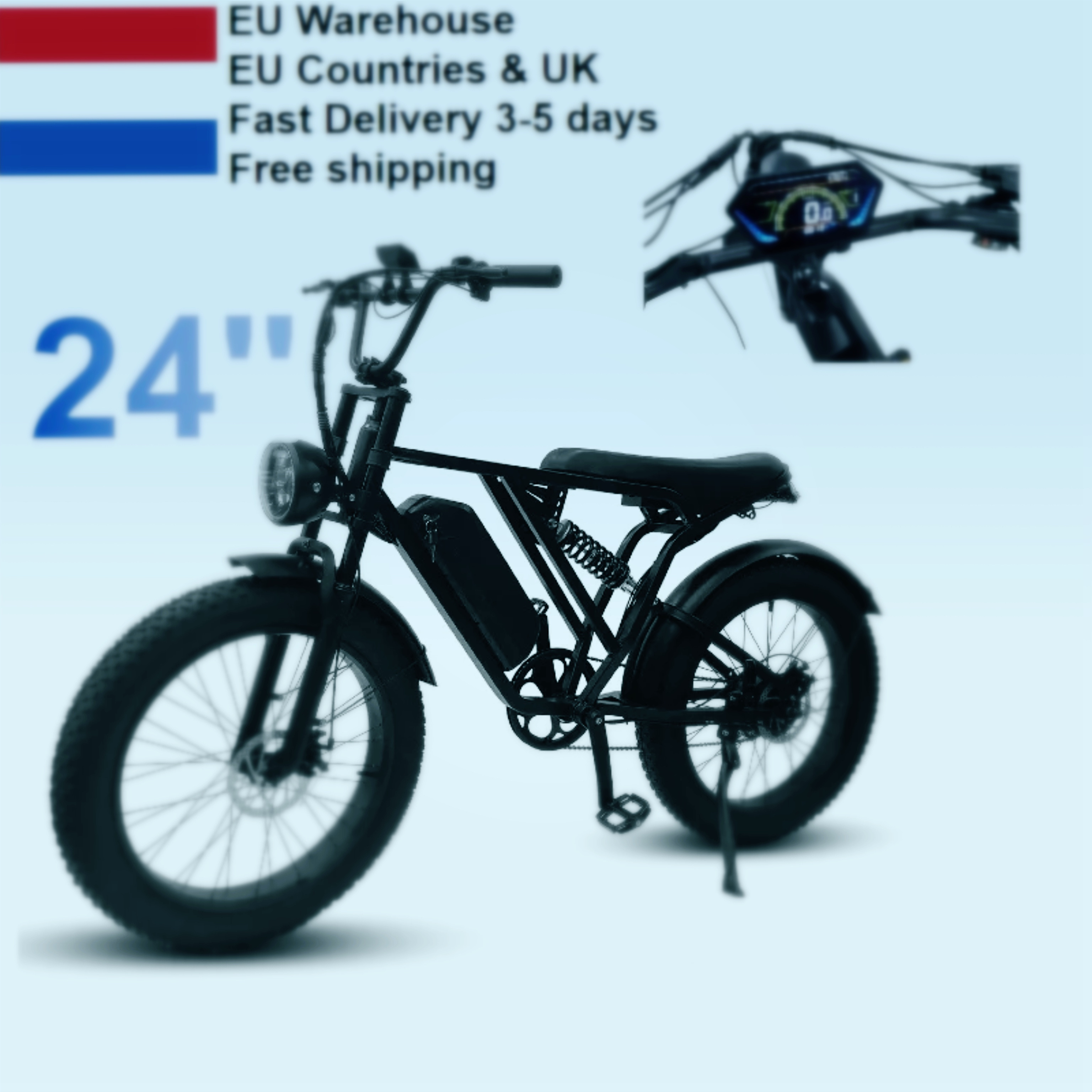 Nederland E Bike Ready Stock Electrically Mountain Electric Fatbike EU Cheap 24 20 Inch Fat Tire Ebike Motorcycle Electric Bike