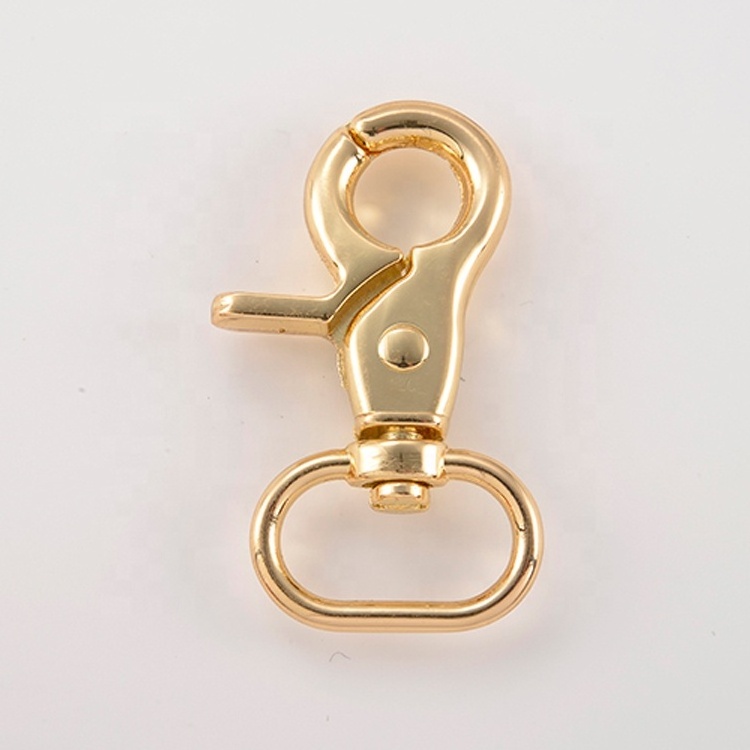 Wholesale bag accessories buckle wall mount snap hook buckle light gold clasp lock chain dog snap hook