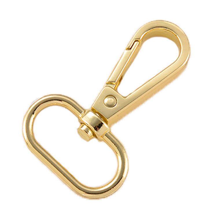 25 * 50 mm Light gold Metal Snap Hooks metal hardware alloy swivel eye snap hooks for fabric bags