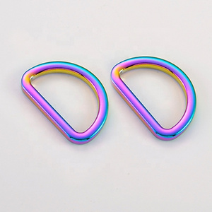 1"Iridescent D-ring for handbags stunning metal fittings for bag hardware accessories