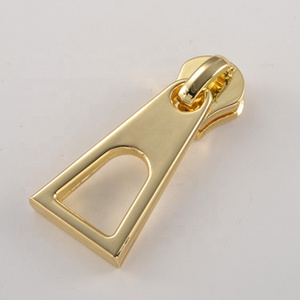 Best price zipper puller for handbag custom logo head pulls brass ring detachable 5 zipper roll