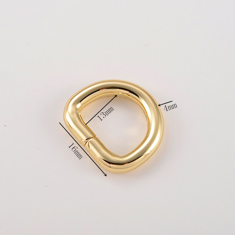 High Quality Metal D Ring Buckles 25mm black d ring antique brass Purse D Rings Square buckle for leather belt