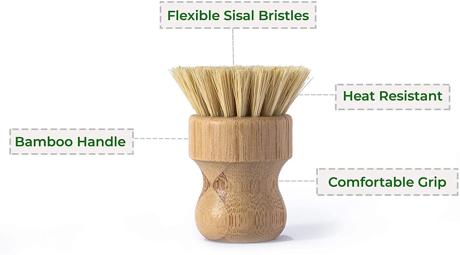 Eco-friendly bamboo wooden pot kitchen dish washing brush