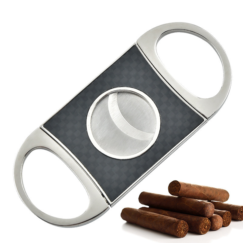 Wholesale Portable Zinc Double Blade V Cut Cigar Cutters Smoking Set Accessories