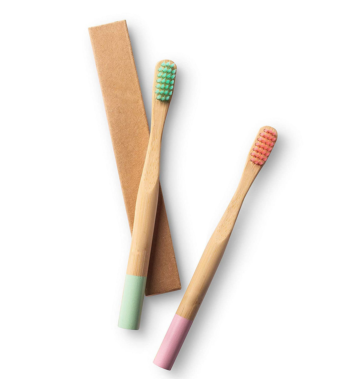 Wholesale child and adult Medium Bristle Bamboo Toothbrush with activated charcoal powder