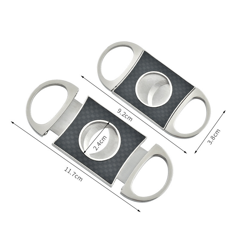 Wholesale Portable Zinc Double Blade V Cut Cigar Cutters Smoking Set Accessories