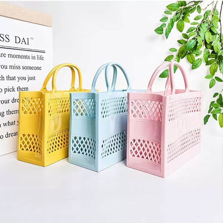 Large Bags Women Handbags Ladies 2023 PVC Jelly Tote Bag Candy Handbag Wholesale Waterproof Handbag Women's Shoulder