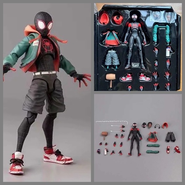 Spider-man Articulated joints moveable Action Figure Toys Miles Morales Spider-man Multiple replaceable parts Model Toys