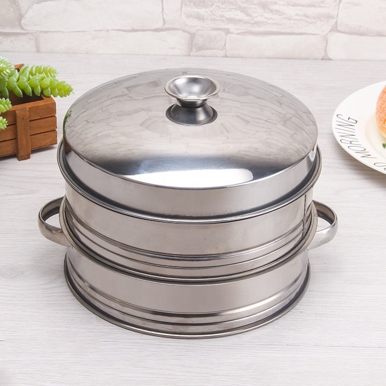 Stock Available Stainless Steel Food Steamer Pot Bamboo Steamer Basket