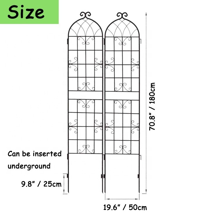 Northern Europe Metal Garden Fence Outdoor Decorative Landscape Fencing Trellis Flower Bed Edging Folding Animal Barrier Panels