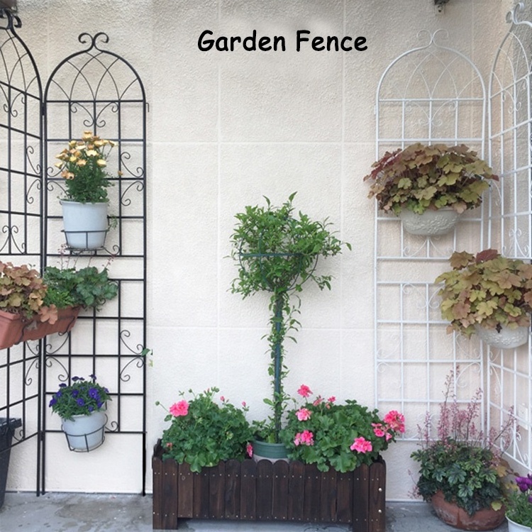 Northern Europe Metal Garden Fence Outdoor Decorative Landscape Fencing Trellis Flower Bed Edging Folding Animal Barrier Panels