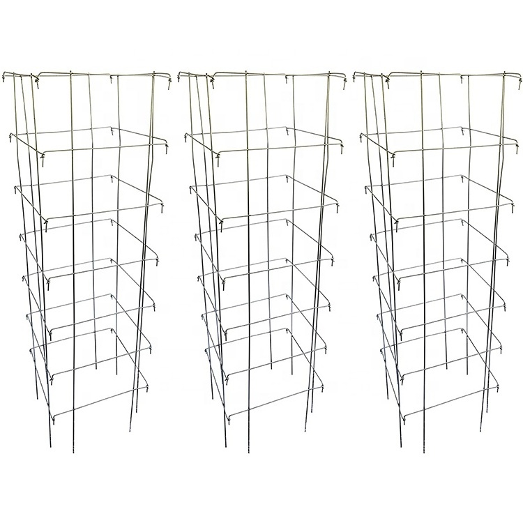 Foldable Tomato Support Cage Metal Square Plant Support Stake Tower for Garden Pot Eggplants Cucumber Climbing Artificial Plant