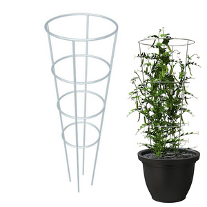 Plant Support Cage Galvanized Tomato Cages with Twist Ties Plant Prop for Eggplants Cucumber Climbing Plants Vegetables Flowers