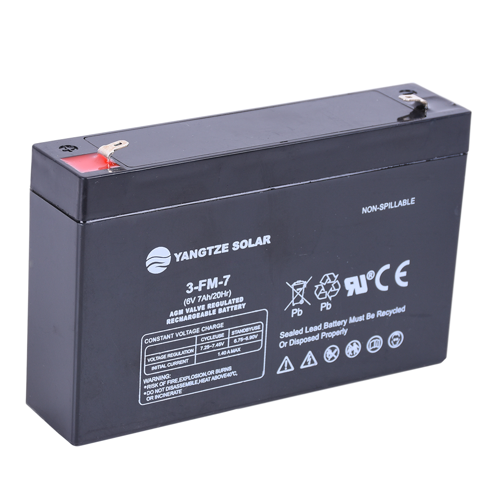 Long life 6v 7ah rechargeable lead acid battery 20hr