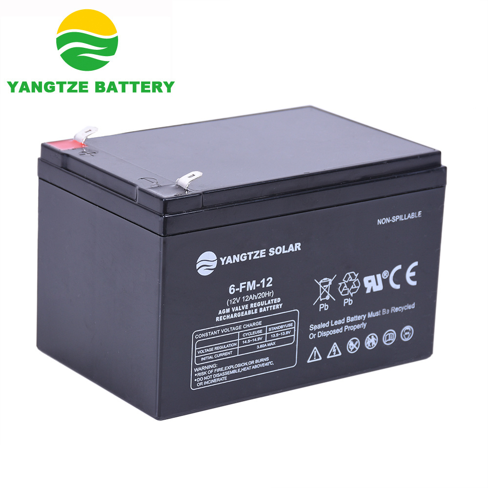 Yangtze solar  vrla  agm lead acid 48v 12ah electric bike battery with 4*12v 12ah