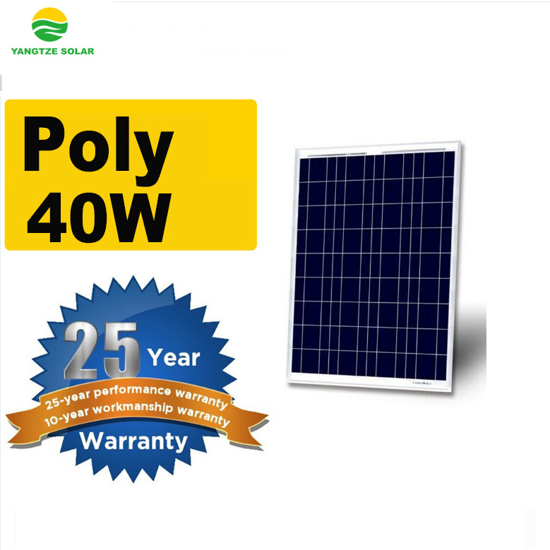 Yangtze polycrystalline solar panel 18v  30W 35W 40W 45W 50W 60W 65W polysilicon solar panel