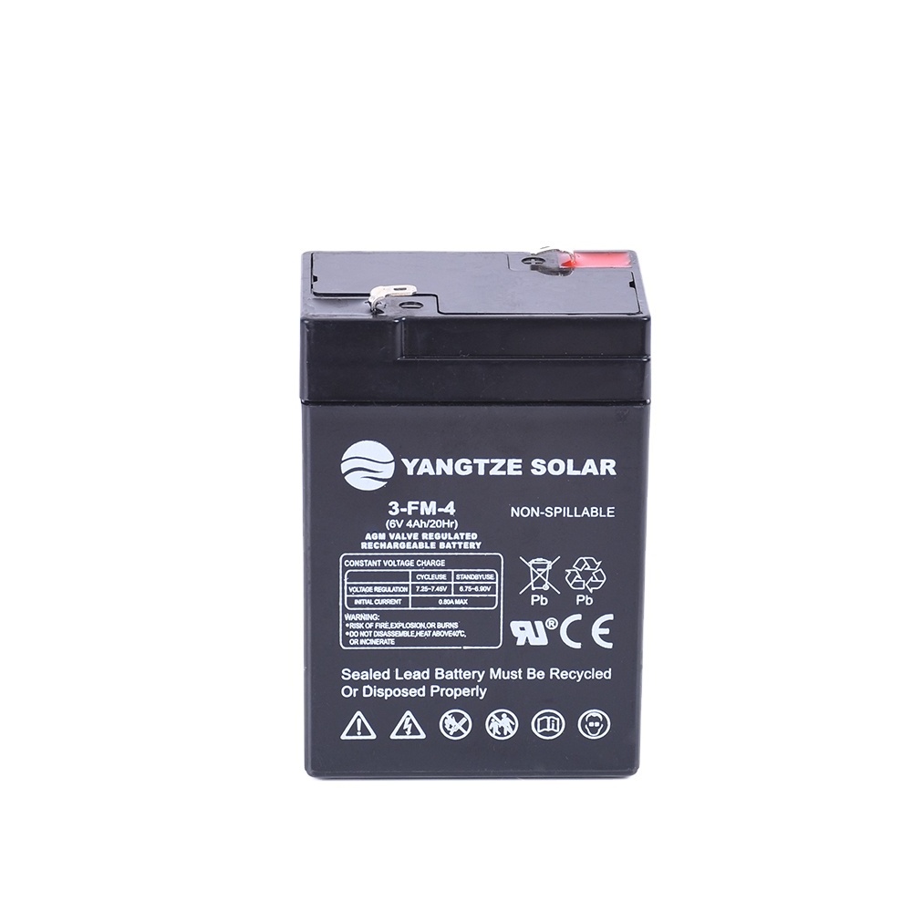 AGM VRLA free maintenance  lead acid battery 6v 7ah 20hr rechargeable batteries