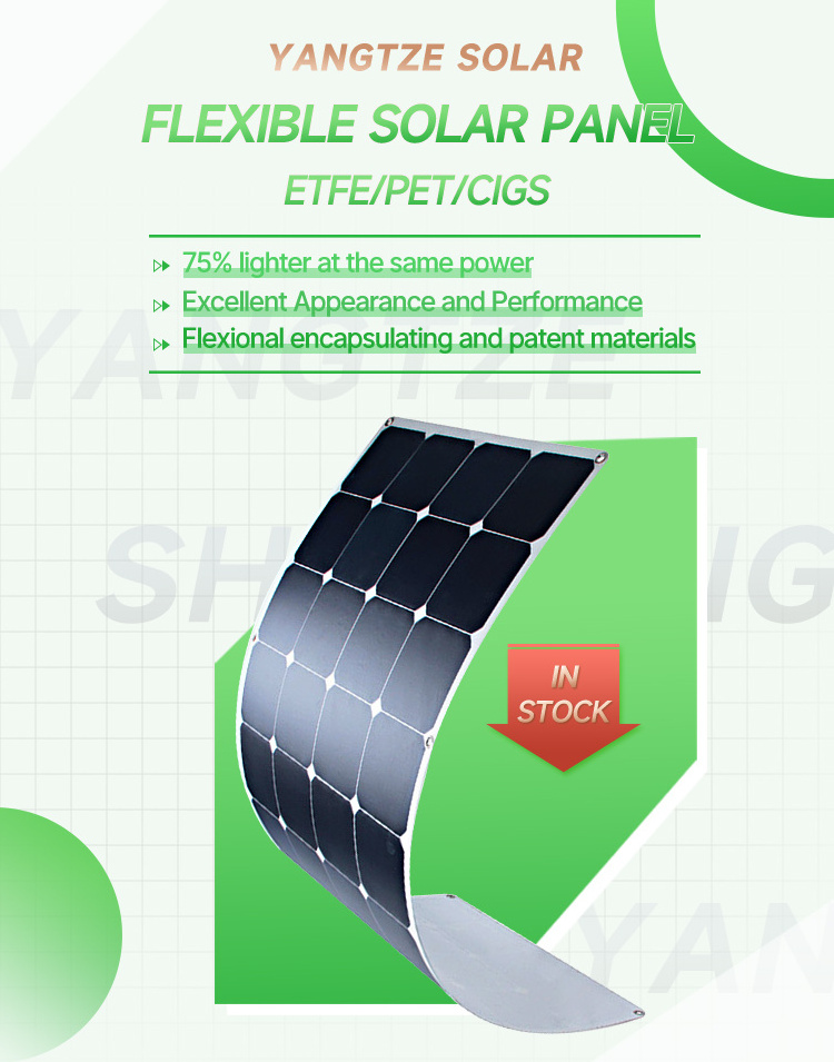 Yangtze 200 watt flexible solar cells solar panel adhesive