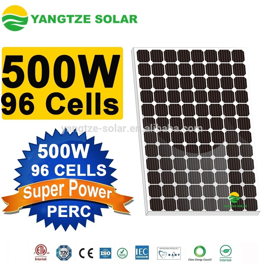 High quality photovoltaic solar energy 96 cells mono 500 watt solar panel price