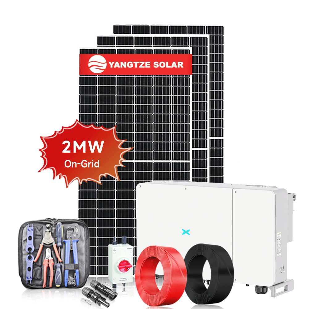 2 mw complete 3 phase commercial cheap on grid energy storage   power supply solar system 1mw