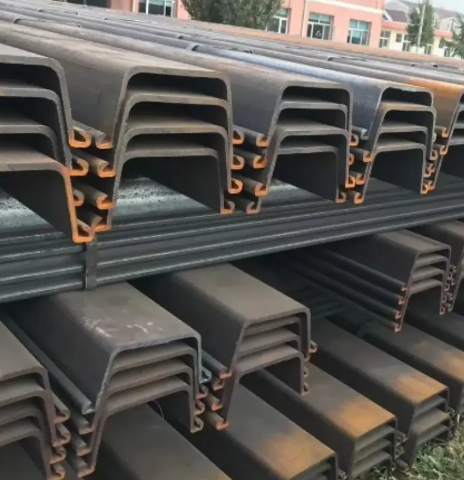 Sy295 Sy390 Type 2 Type3 Steel Sheet Pile 400*100*10.5mm*48kg/M Steel Profile U Type Pile with Manufacture Price