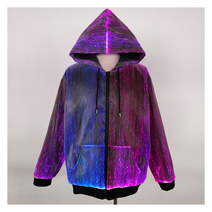 Fashion Luminous jacket Unisex Light Up Rave Fiber Optic Hoodies for Christmas, Halloween and more