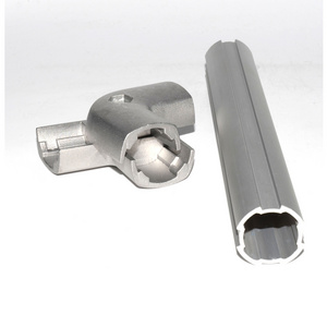 Aluminum Tubes  Fittings Two Way Round 90 Degree Elbow Connector/ Aluminium Pipe Joints