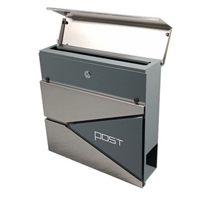 China Supplier Wholesale Stainless Steel Mailboxes/  Letterbox With Post Mailbox Standing