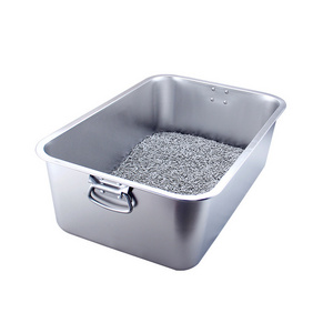 Stainless Steel cat Litter Box Wholesale Enclosed Big Cats Toilet Anti-splash pet Supplies