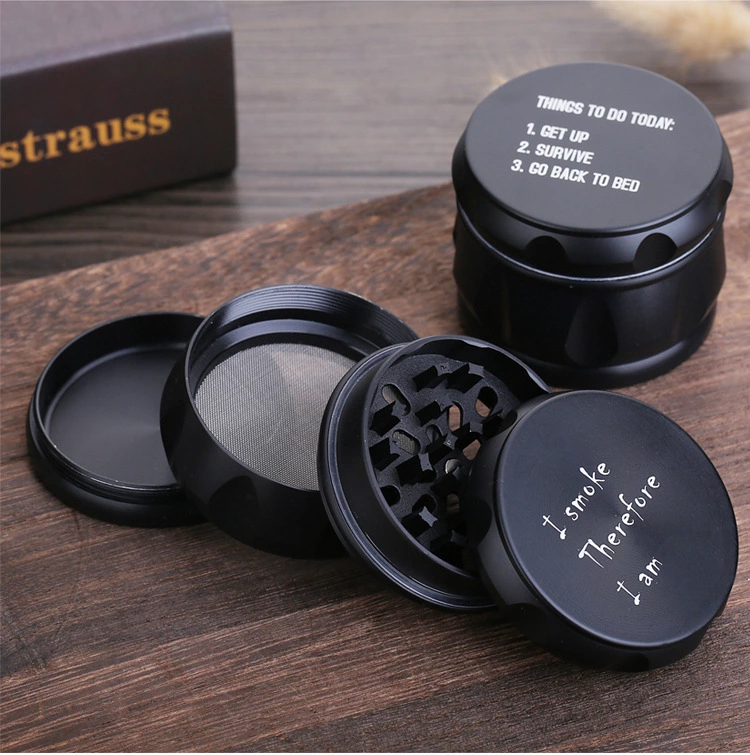 metal 4 Layer 63mm Smoke Grinders Smoking Pipe Grinders logo custom grinder