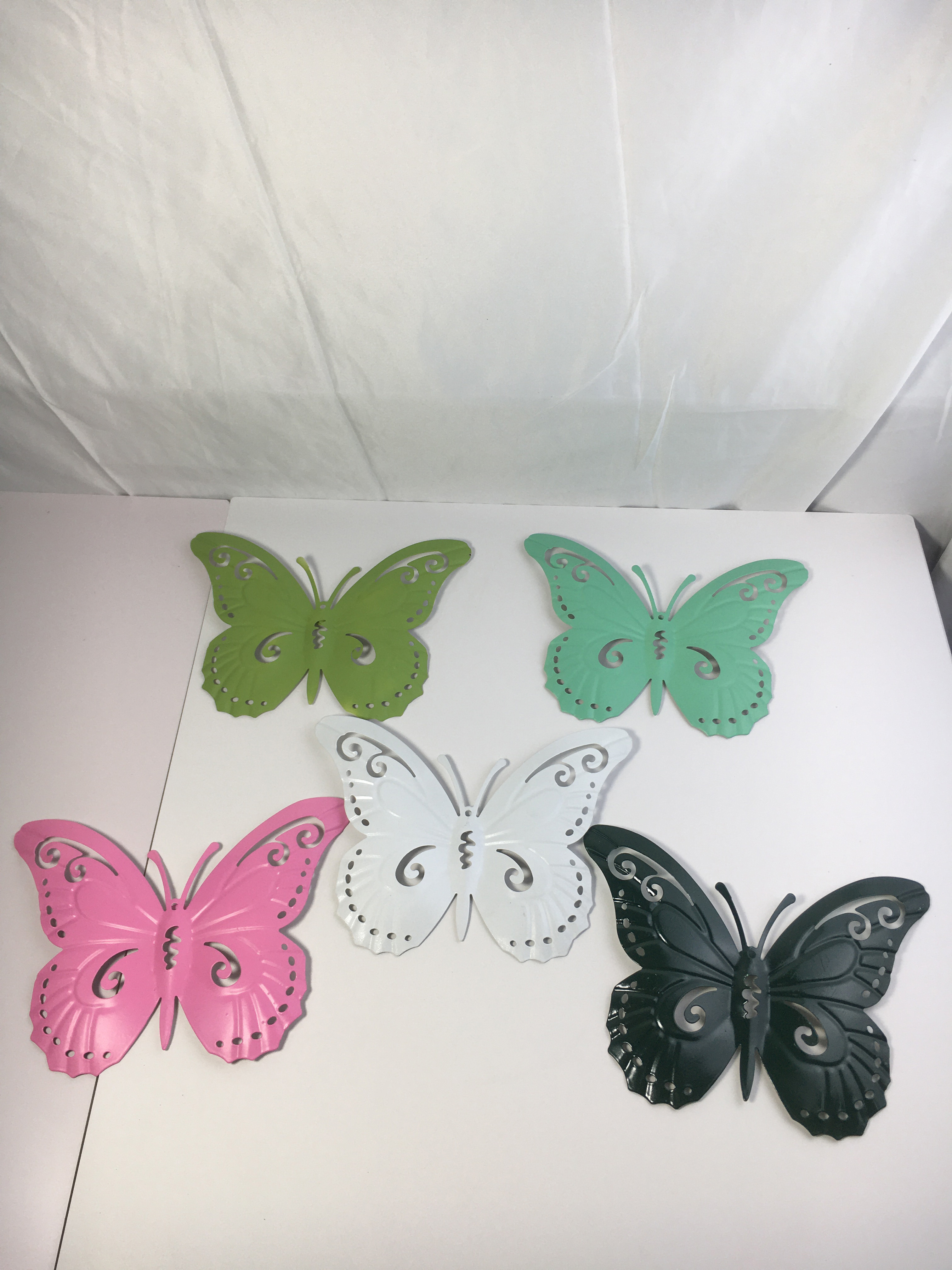 Metal Butterfly Wall Decor 3D Metal  Hanging Double Wings Butterflies for Garden Yard Decoration