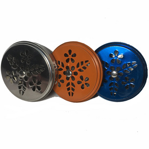 Stainless steel mosquito repellent box round portable mosquito incense burner with lid outdoor windproof