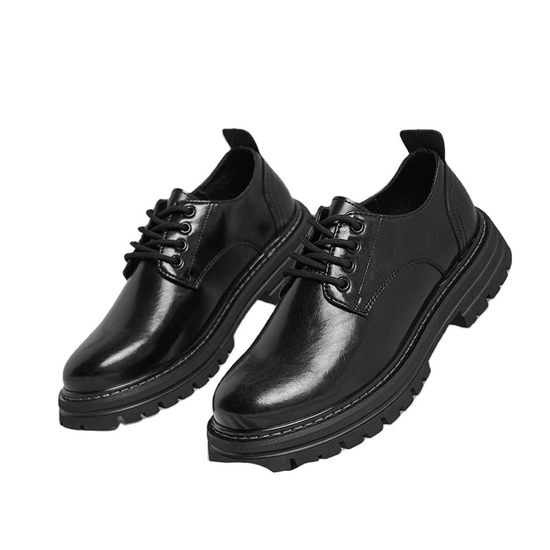 Cross-border Hot Sale Tap Dancing Ballroom Dancing Training Blue Mens Leather Dress Shoes Men Half Boots