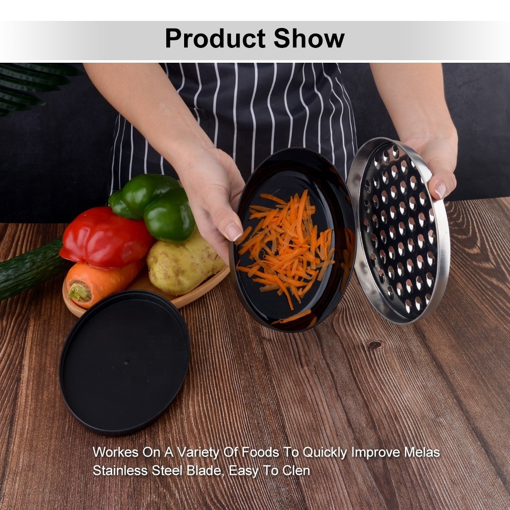 Customized Color Multifunction Kitchen Stainless Steel Vegetable Cheese Box Grater With Storage Container