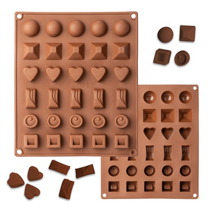 25 Cavity Different Shape Silicone 3D Chocolate Candy Making Mold For DIY Baking