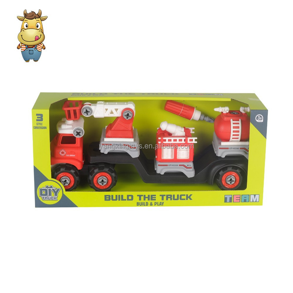 3 in 1 Children Learning Gift Take Apart Vehicle Fine movements Inertia Car Toy Truck With Screw Drill