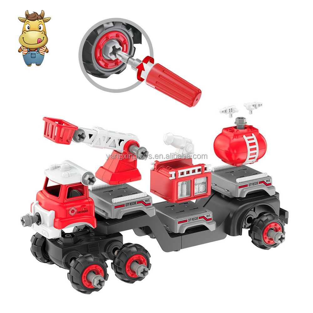 3 in 1 Children Learning Gift Take Apart Vehicle Fine movements Inertia Car Toy Truck With Screw Drill