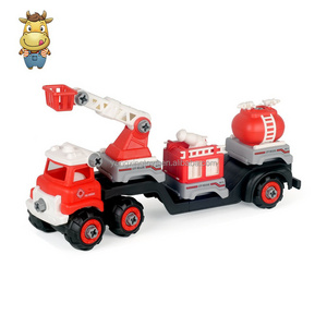 3 in 1 Children Learning Gift Take Apart Vehicle Fine movements Inertia Car Toy Truck With Screw Drill