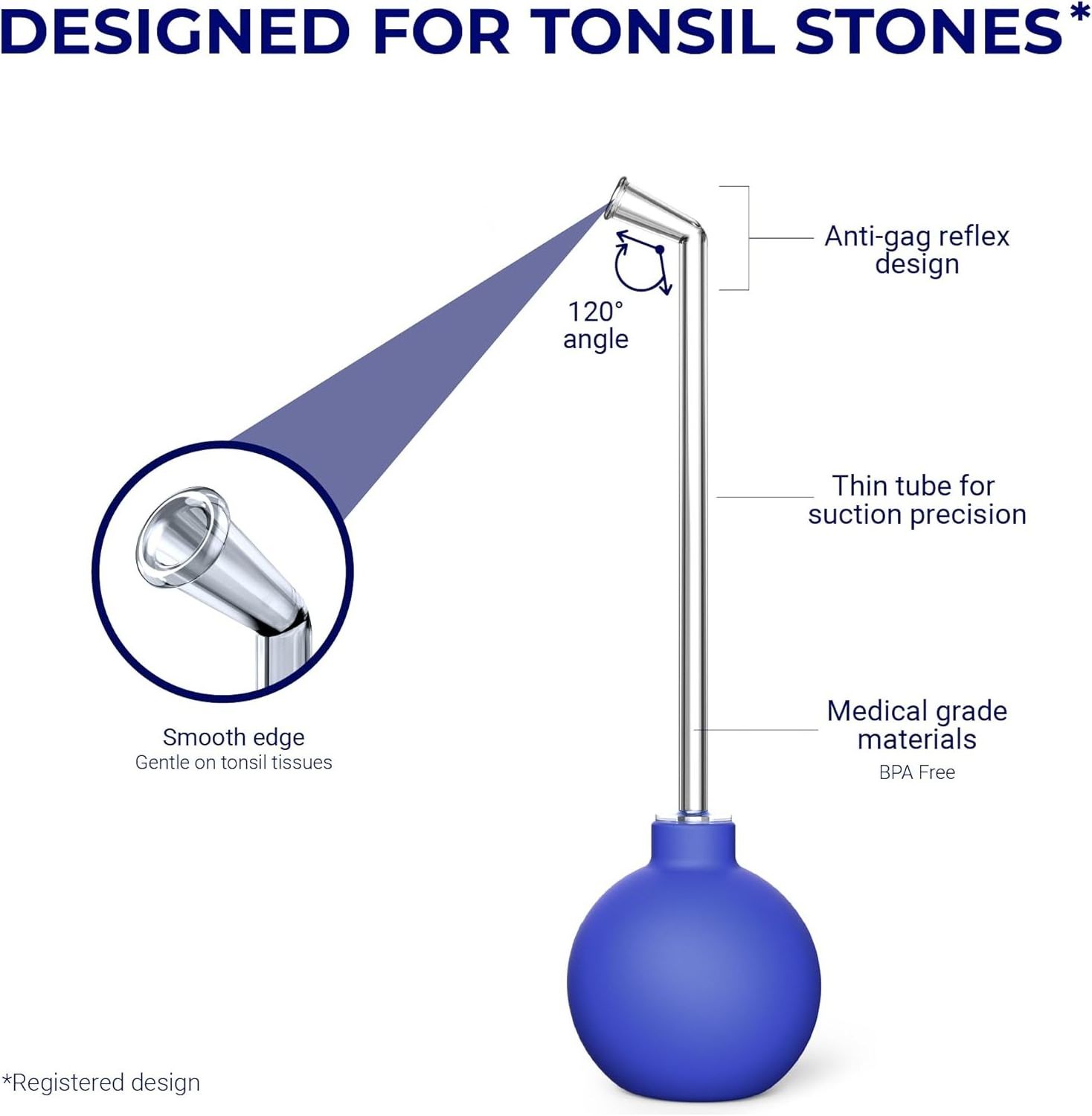 Tonsil Stone Vacuum Remover Vacuum Suction Cupping Tool Removal Tool with Suction Removal Vacuum Extractor