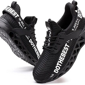 Steel Toe Shoes for Men Lightweight Indestructible Work Sneakers for Women Puncture Proof Comfortable Slip On Safety Shoes