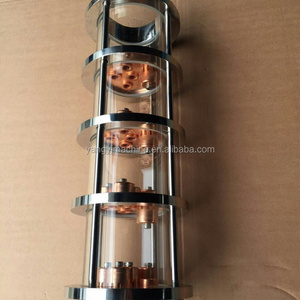 4'' glasses moonshine stills with copper bubble plate reflux still distillation column price