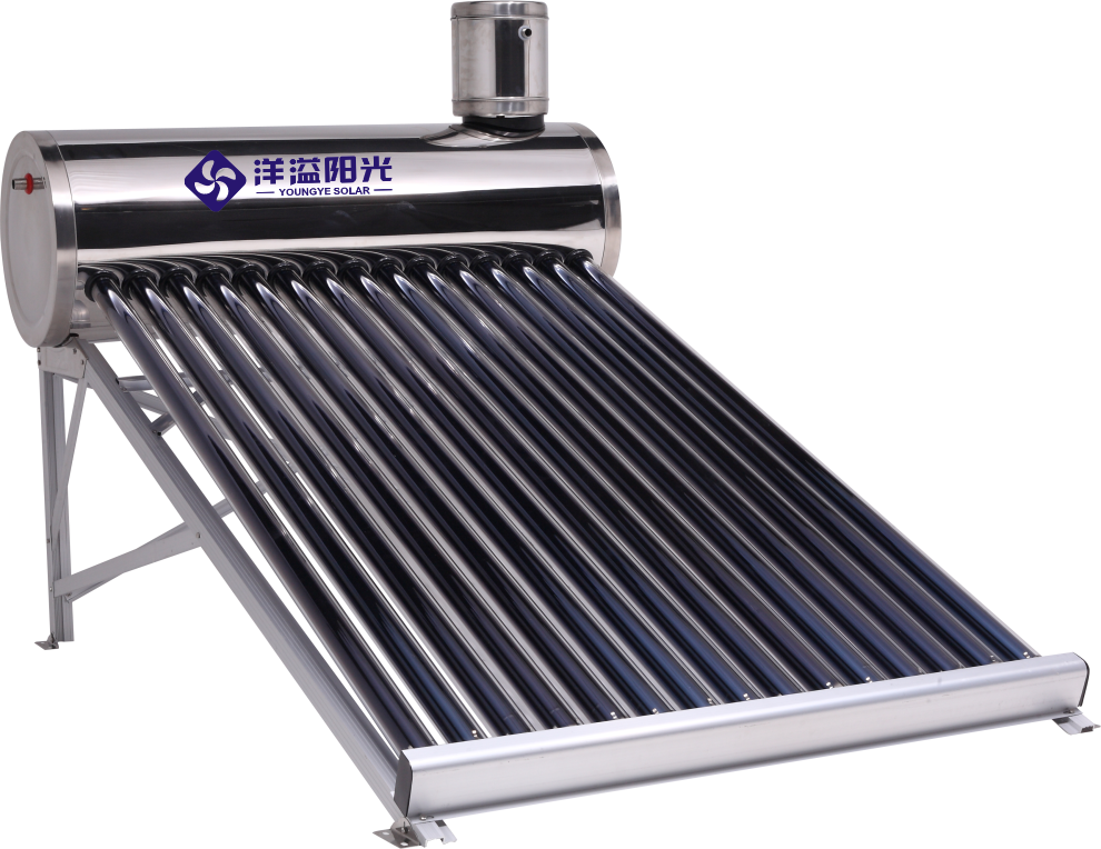 Copper coil pressurized solar water heater